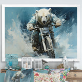 Polar Bears Snowy Ride - Bear Wall Art Prints