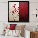 Bordeaux Bold Leaf I - Floral Canvas Wall Art