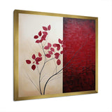 Bordeaux Bold Leaf I - Floral Canvas Wall Art