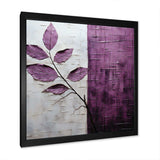 Purple Leaves Plum Precision - Floral Canvas Wall Art