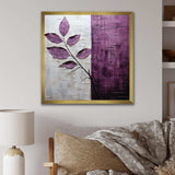 Purple Leaves Plum Precision - Floral Canvas Wall Art