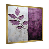 Purple Leaves Plum Precision - Floral Canvas Wall Art