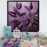 Purple Leaves Plum Precision II - Floral Canvas Wall Art