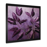 Purple Leaves Plum Precision II - Floral Canvas Wall Art