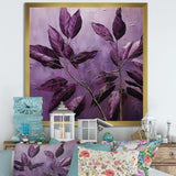 Purple Leaves Plum Precision II - Floral Canvas Wall Art