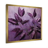 Purple Leaves Plum Precision II - Floral Canvas Wall Art