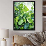 Urban Leaves Forest Greenery - Floral Canvas Wall Art