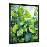 Urban Leaves Forest Greenery - Floral Canvas Wall Art