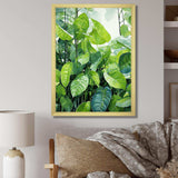 Urban Leaves Forest Greenery - Floral Canvas Wall Art