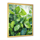 Urban Leaves Forest Greenery - Floral Canvas Wall Art