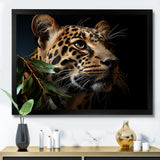 Leopard Glimpse Of Shadows - Black Leopard Wall Art
