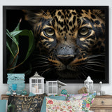 Candid Jungle Captivation Leopard - Leopard Framed Canvas Art