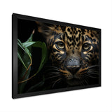 Candid Jungle Captivation Leopard - Leopard Framed Canvas Art