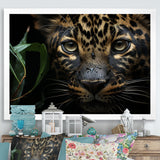 Candid Jungle Captivation Leopard - Leopard Framed Canvas Art