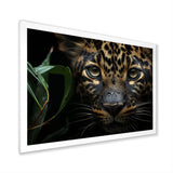 Candid Jungle Captivation Leopard - Leopard Framed Canvas Art