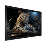Moonlit Leopard Camouflage - Leopard Large Canvas Wall Art