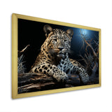 Moonlit Leopard Camouflage - Leopard Large Canvas Wall Art