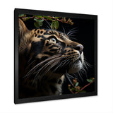 Leopard Nighttime Observer - Leopard Canvas Wall Art