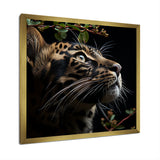 Leopard Nighttime Observer - Leopard Canvas Wall Art