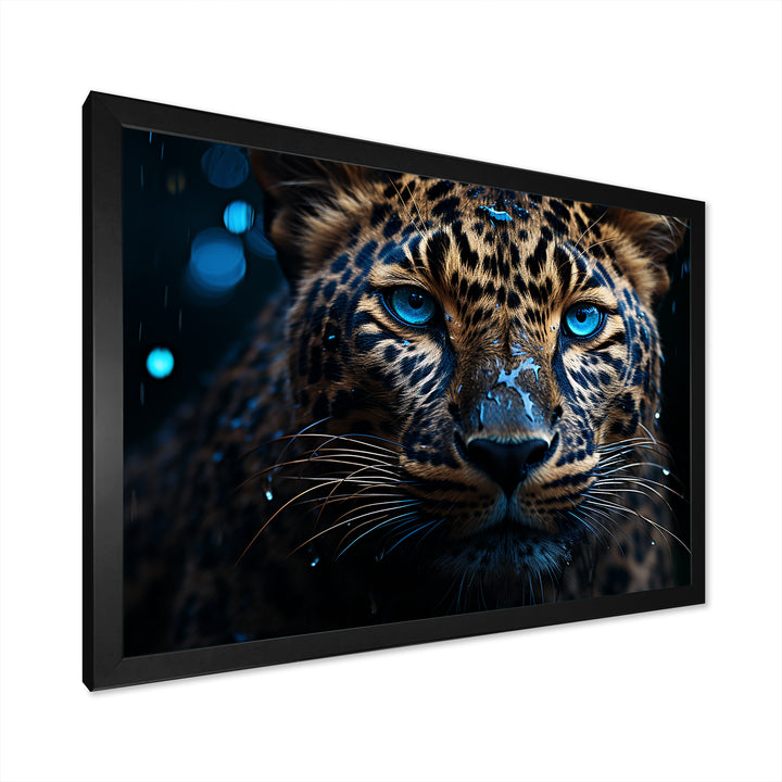 Leopard Nocturnal Sovereign Nighttime Blues - Leopard Wall Decor