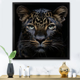 Stealthy Nocturne Leopard - Leopard Large Canvas Wall Art