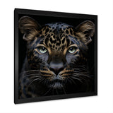 Stealthy Nocturne Leopard - Leopard Large Canvas Wall Art
