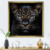 Stealthy Nocturne Leopard - Leopard Large Canvas Wall Art