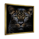 Stealthy Nocturne Leopard - Leopard Large Canvas Wall Art