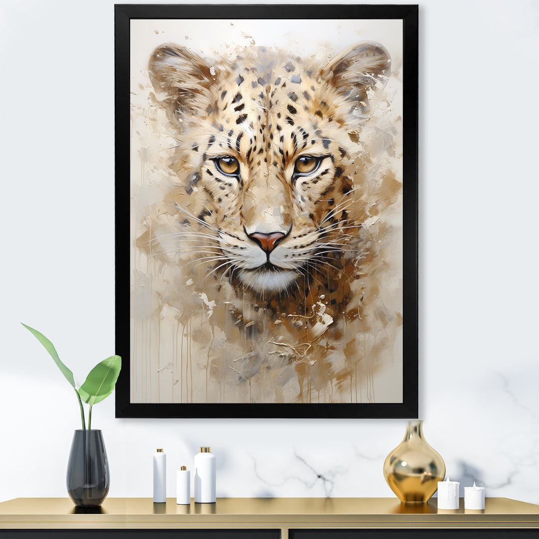 Cheetah S Stare Dominance - Leopard Canvas Wall Art
