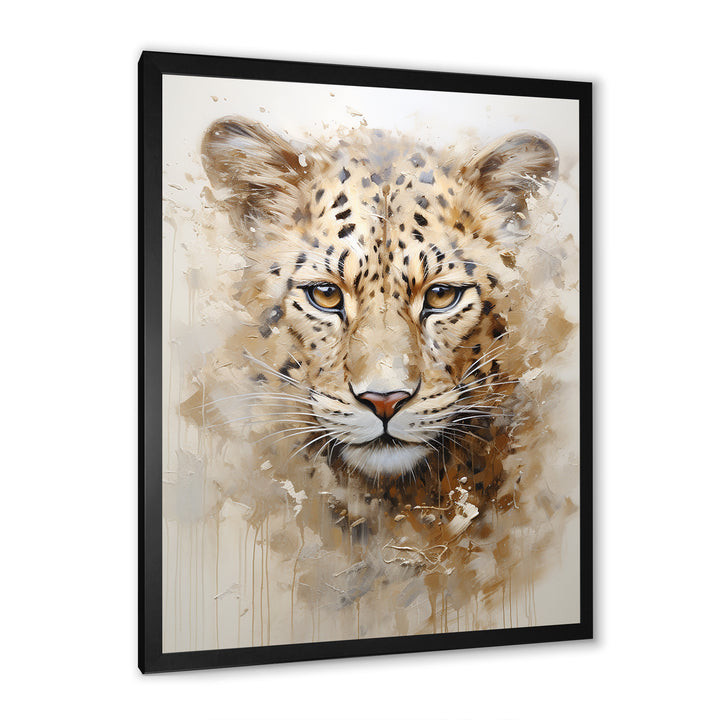 Cheetah S Stare Dominance - Leopard Canvas Wall Art