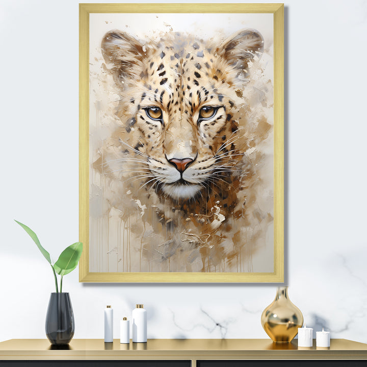 Cheetah S Stare Dominance - Leopard Canvas Wall Art