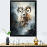 Lightning Ram Minimalism - Gray Sheep Wall Art