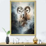 Lightning Ram Minimalism - Gray Sheep Wall Art