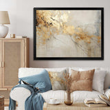 Beige And Gold Marble Lightning VI - Abstract Canvas Wall Art