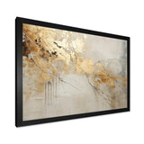 Beige And Gold Marble Lightning VI - Abstract Canvas Wall Art