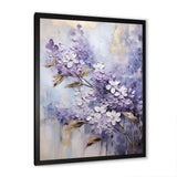 Purple And Gold Pastel Lilac Dreams I - Floral Canvas Wall Art