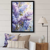 Purple And Blue Lilac Bush In Bloom - Floral Canvas Wall Art