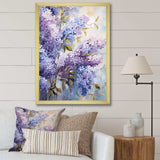 Purple And Blue Lilac Bush In Bloom - Floral Canvas Wall Art