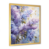 Purple And Blue Lilac Bush In Bloom - Floral Canvas Wall Art