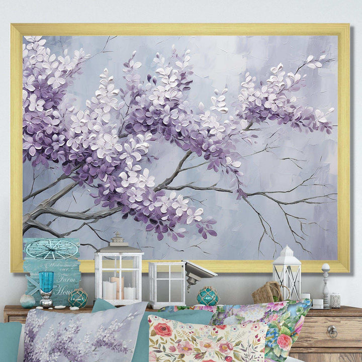 Beautiful Lilac Dreamscape IV - Floral Canvas Wall Art