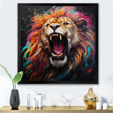 Popart Lion Roar - Brown Lion Wall Art