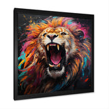 Popart Lion Roar - Brown Lion Wall Art