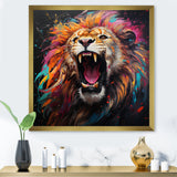 Popart Lion Roar - Brown Lion Wall Art