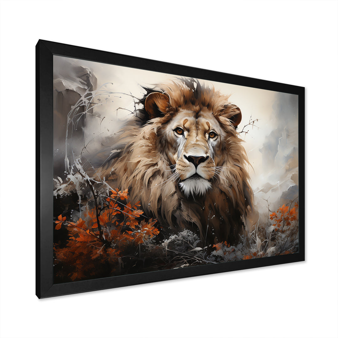 Elemental Lion Harmony - Lion Large Canvas Wall Art