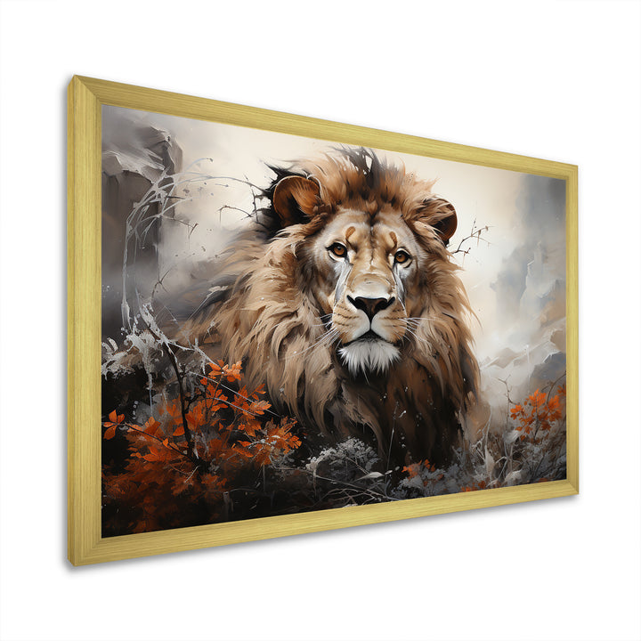 Elemental Lion Harmony - Lion Large Canvas Wall Art