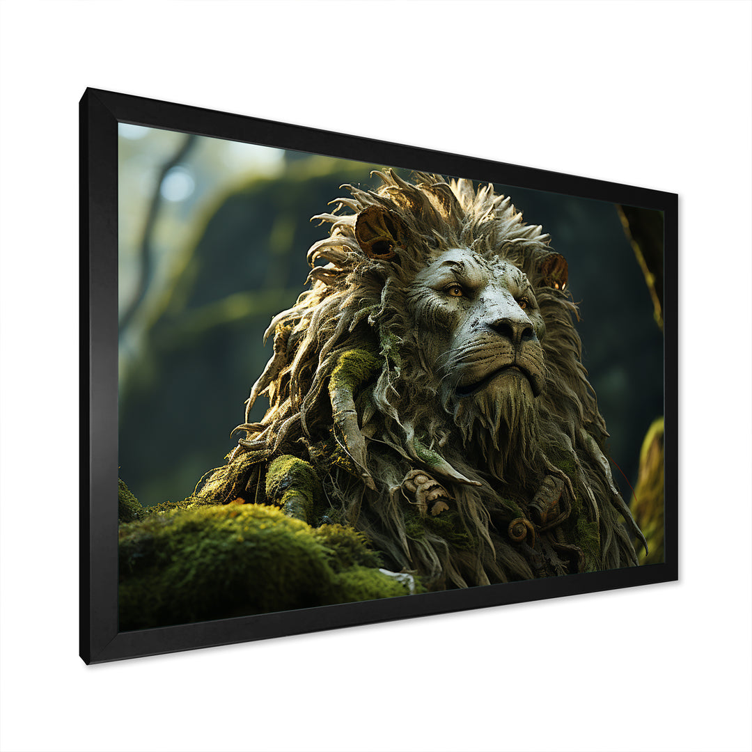 Enchanted Lion Wilderness Fantasy - Lion Living Room Wall Art