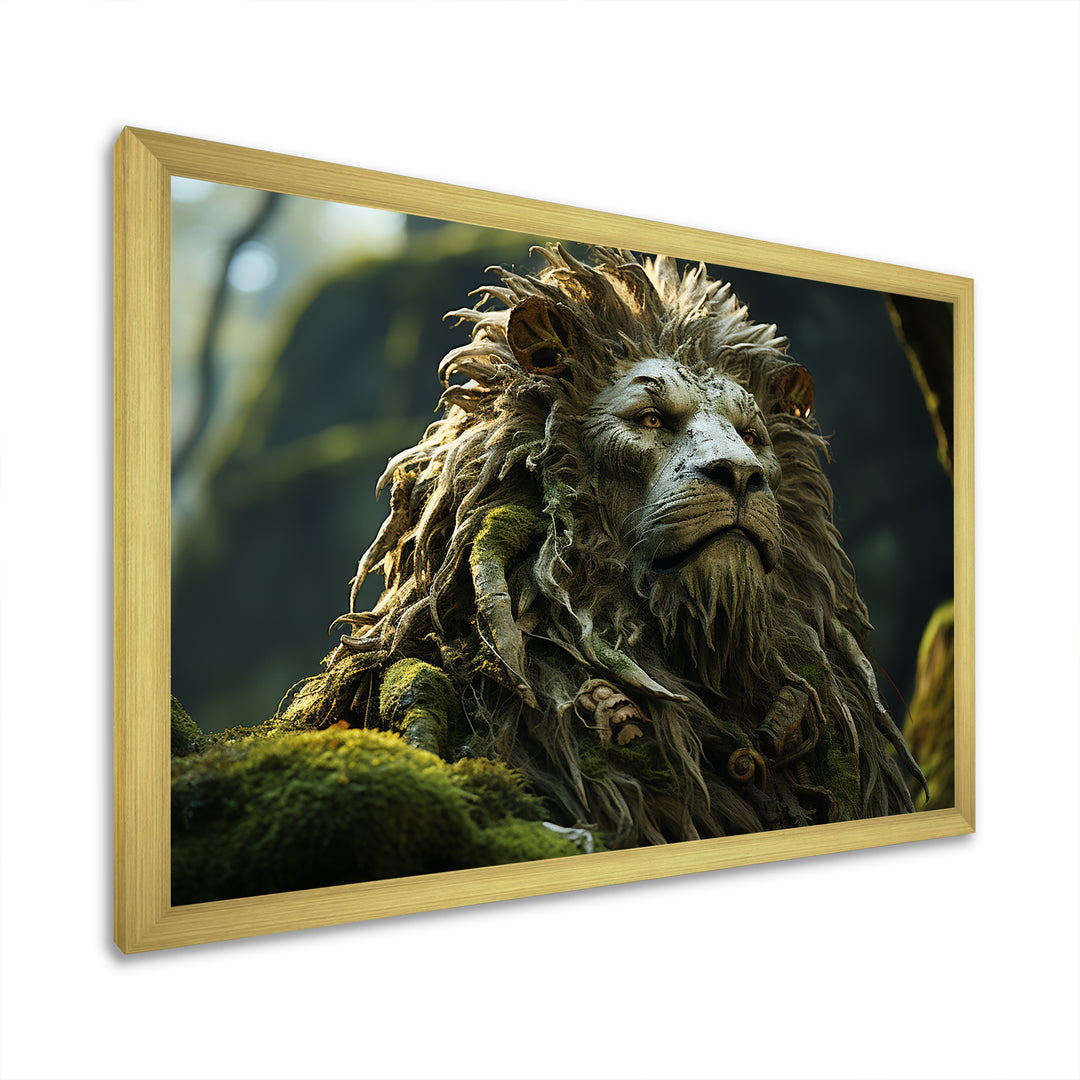 Enchanted Lion Wilderness Fantasy - Lion Living Room Wall Art