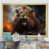 Feral Passion Roar Lion - Brown Lion Wall Art