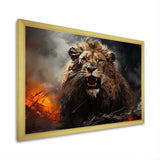 Feral Passion Roar Lion - Brown Lion Wall Art