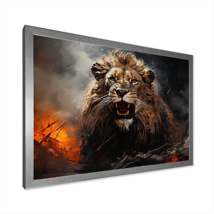 Feral Passion Roar Lion - Brown Lion Wall Art